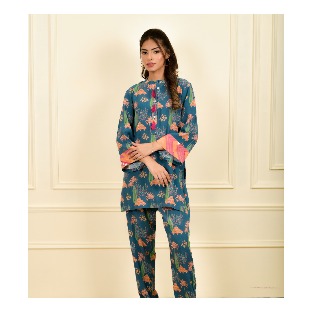 Tropical Blue Co-ord Set