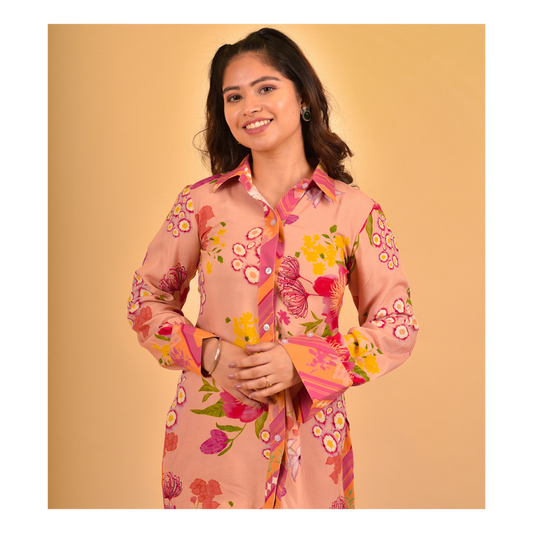 Gulsana Peach Co-ord Set