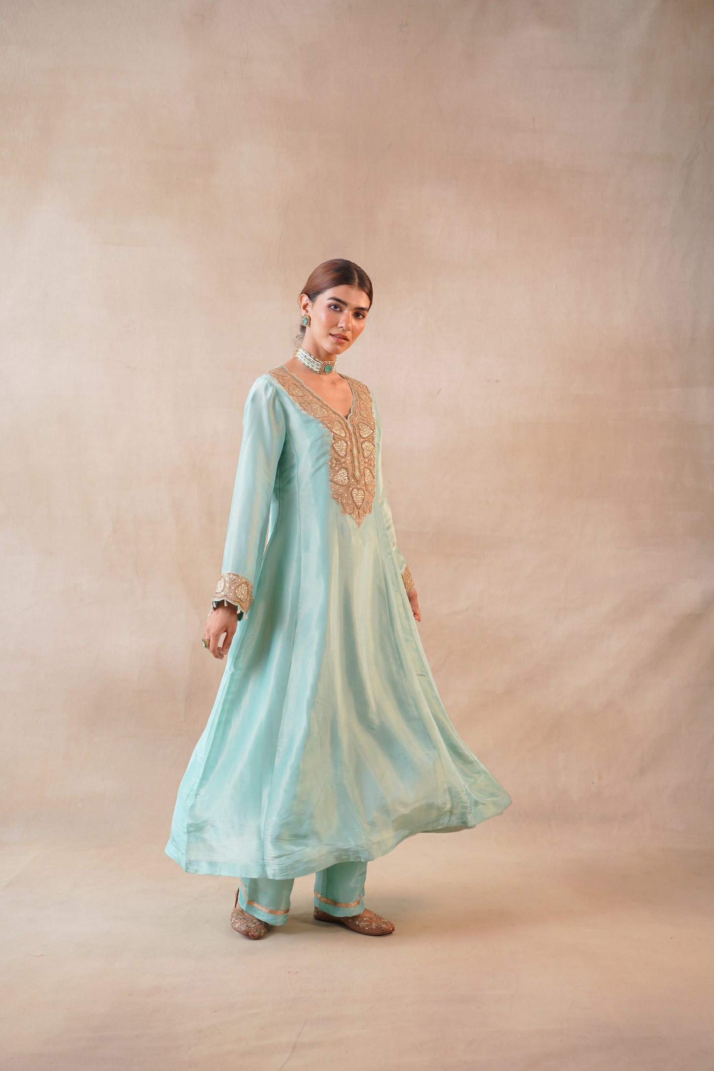 Summer Bloom Anarkali Set