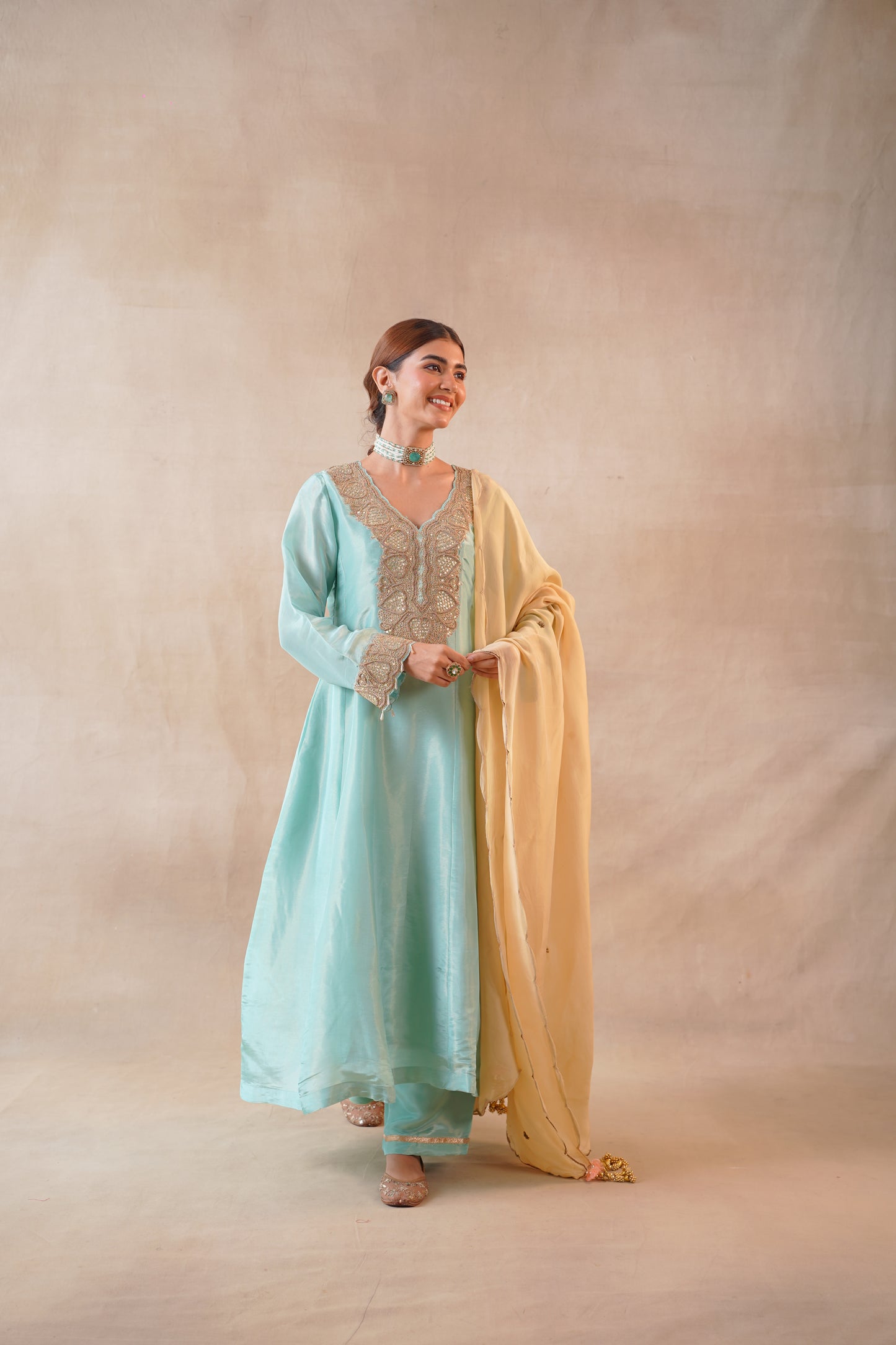 Summer Bloom Anarkali Set